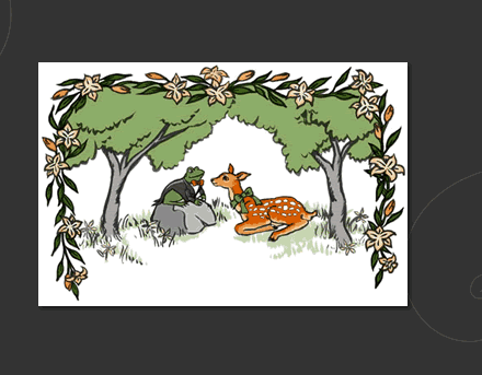 Commissioned wedding illustration