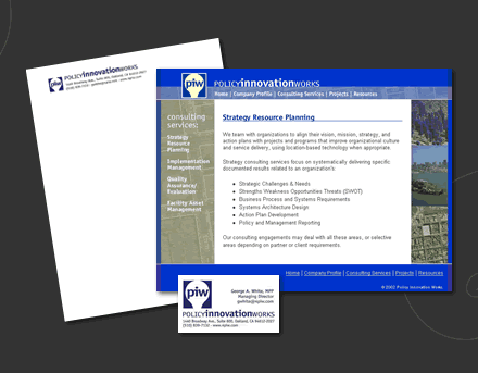 Logo, stationery suite, and website