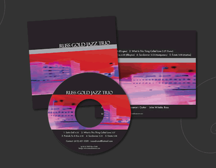 Music CD front insert, back insert, and label