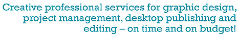 graphic design and desktop publishing services